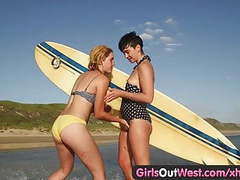 TubeBigCock presents: Girls out west - three australian lesbians licking assholes