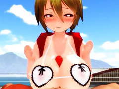 TubeBigCock presents: Mmd - titjob at the beach pov.