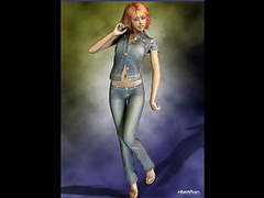 TubeBigCock presents: 3d babe dressed all in denim
