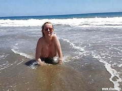 TubeBigCock presents: The beach whore for everyone on gran canaria uncut
