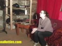 TubeBigCock presents: Shy teen does handjob and more at the interview