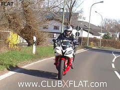 TubeBigCock presents: Clubxflat-  biker babe towed after breakdown