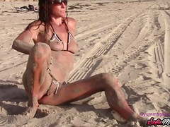 TubeBigCock presents: Sofiemariexxx - milf teases passersby naked on the beach