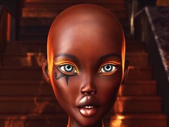 TubeBigCock presents: Anubis fucks hard a sexy slave ebony in temple, 3D Porn
