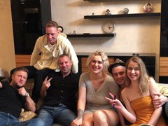 TubeBigCock presents: Group fucking on the sofa with tattooed eva stone & yara phoenix