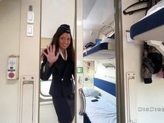 TubeBigCock presents: Seduced the conductor on the train and fucked while she had a break