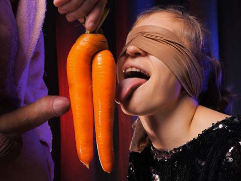 TubeBigCock presents: I'm very angry!! my stepbrother tricked me into sucking his dick with the help of taste game - xsanyany