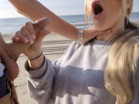 TubeBigCock presents: Outdoor after a blowjob for a stranger on the beach, i was fucked in public