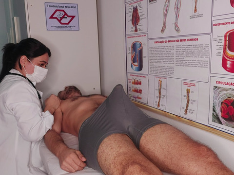 TubeBigCock presents: Patient's erection right in front of the nurse