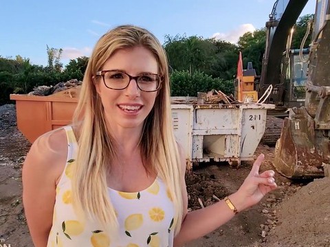 TubeBigCock presents: Outdoors video of sexy blonde wife cory chase with glasses